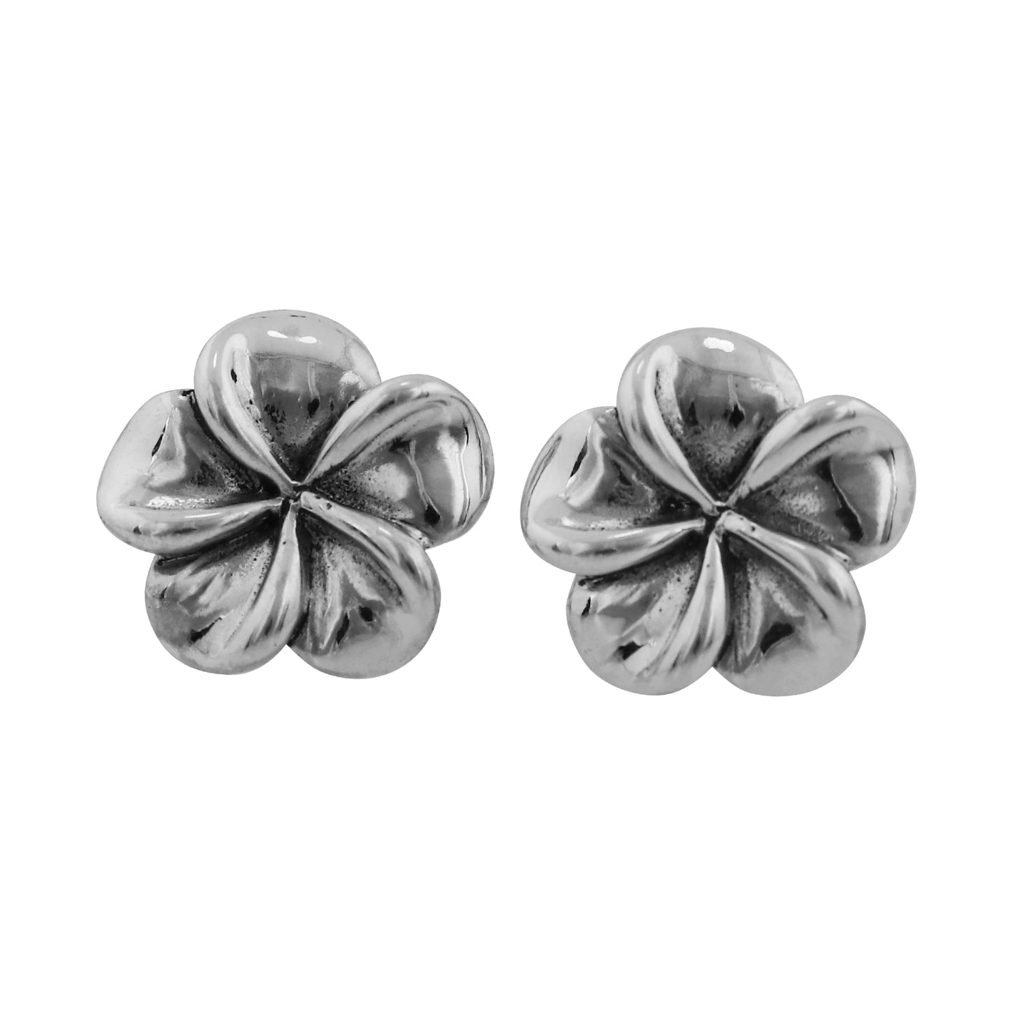 Bali RoManse Frangipani Sterling Silver Stud Earrings
