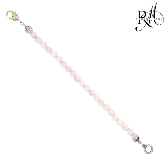 Bali RoManse Kunzite Beaded Sterling Silver & 18K Bracelet