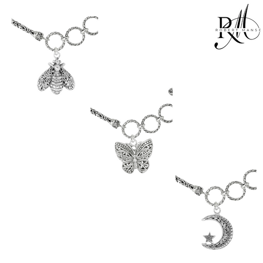 Bali RoManse Charm Byzantine Sterling Silver Bracelets
