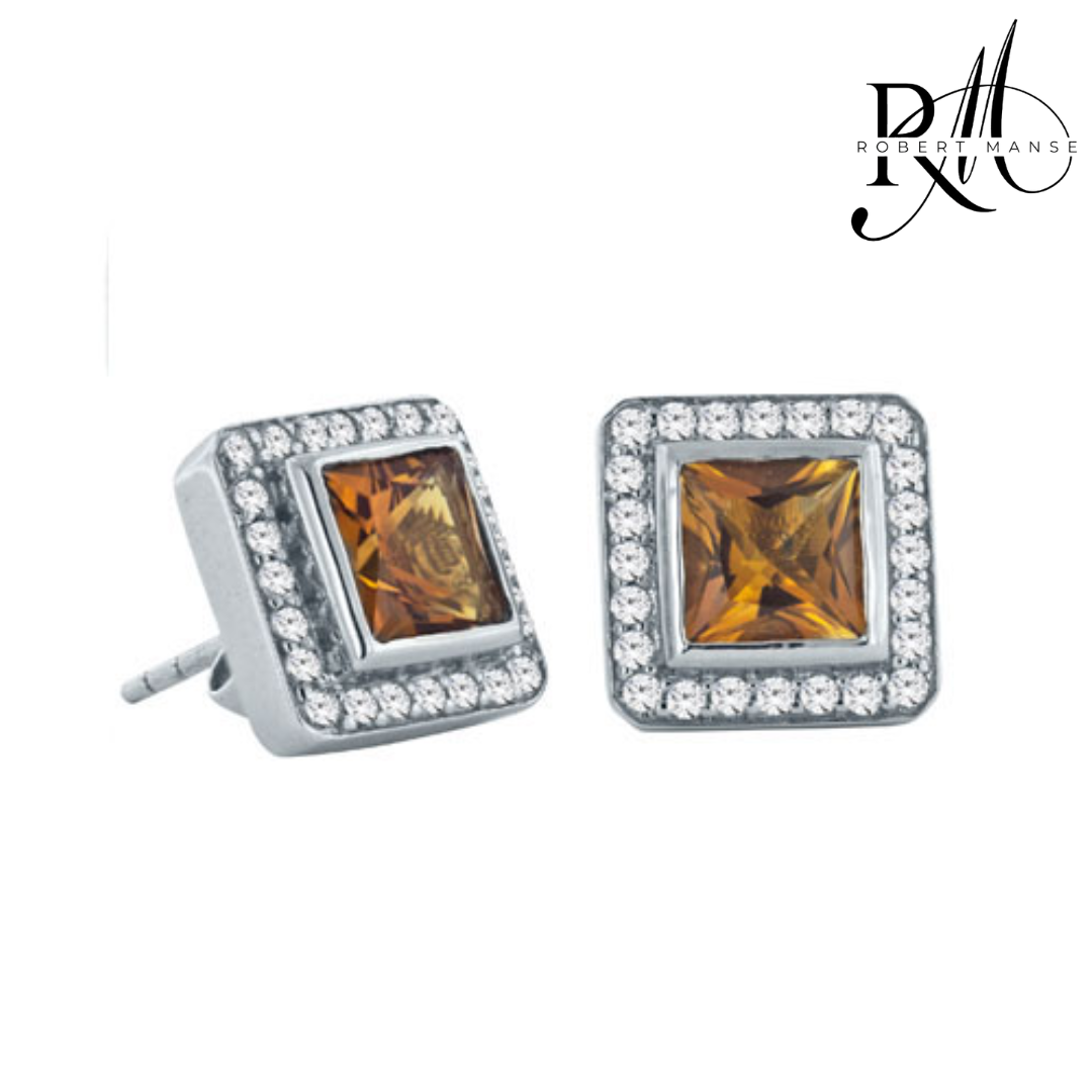 Gem RoManse Sterling Silver & Gemstone Stud Earrings