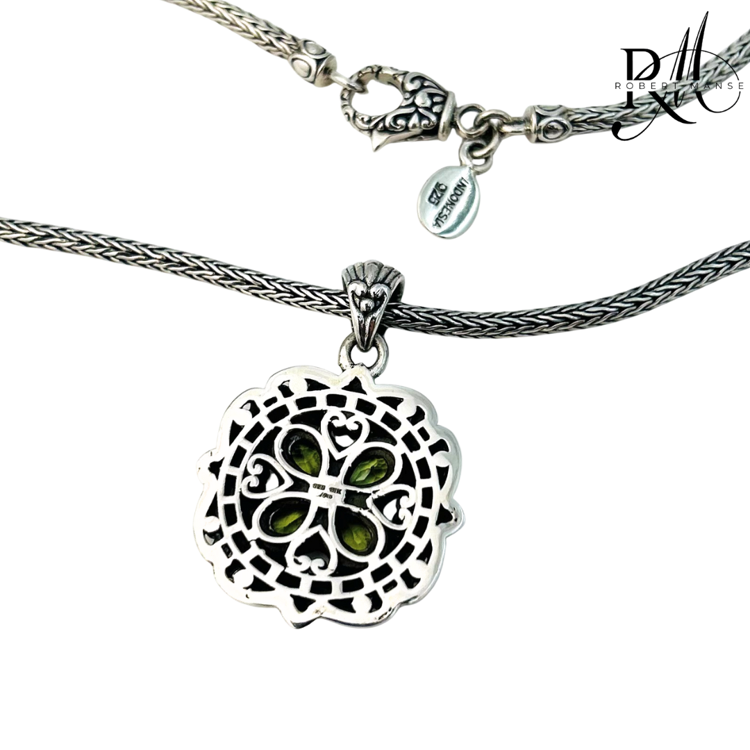 Bali RoManse Peridot & Two-Tone 18" Necklace