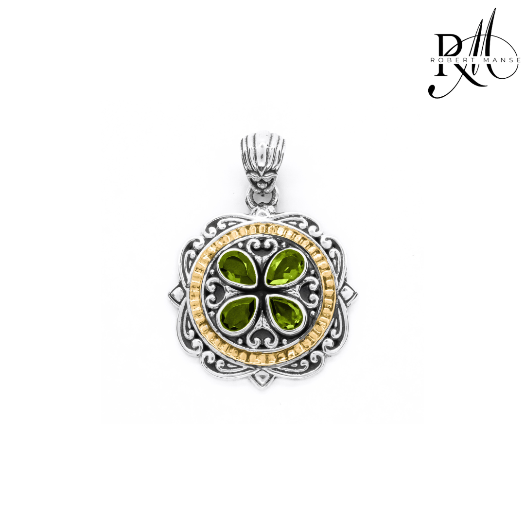 Bali RoManse Peridot & Two-Tone 18" Necklace