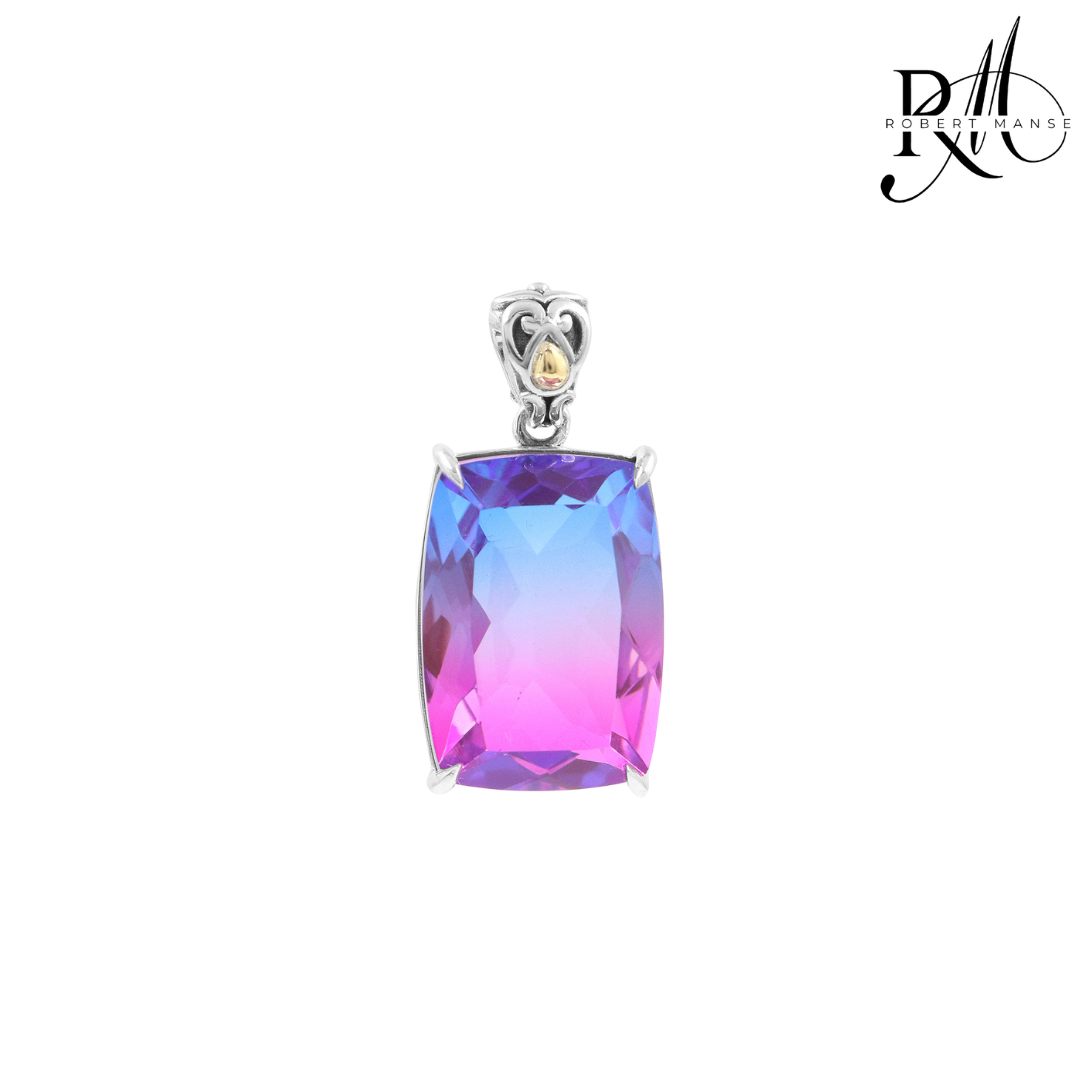 Bali RoManse Quartz Gemstone Sterling Silver Pendant