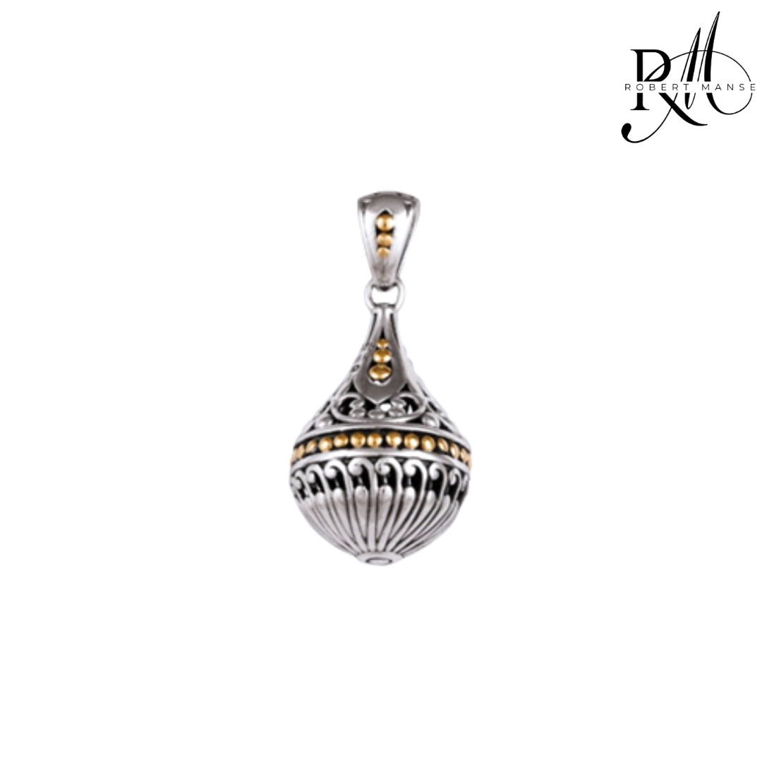 Bali RoManse Two-Tone Scrollwork Orb Pendant