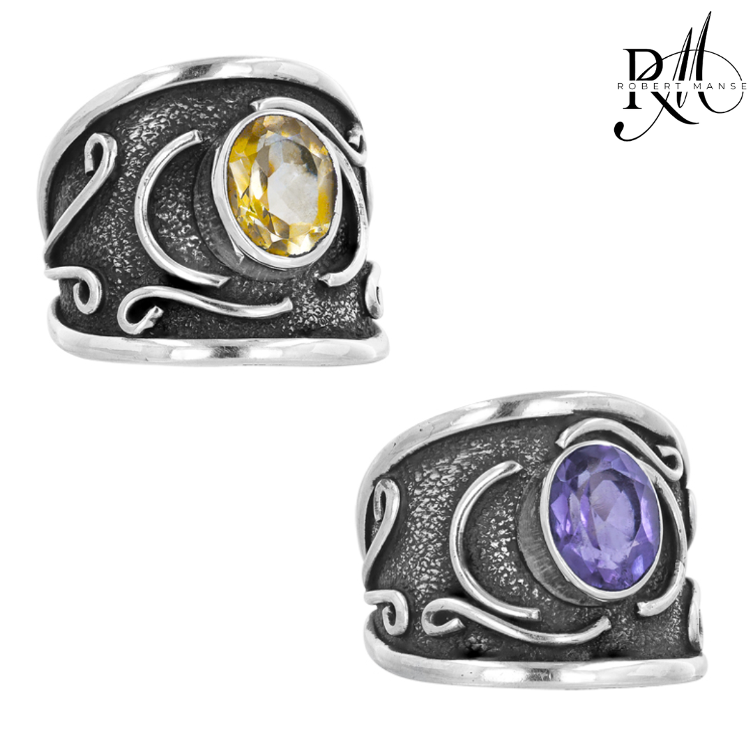 BroManse Sterling Silver Band Ring
