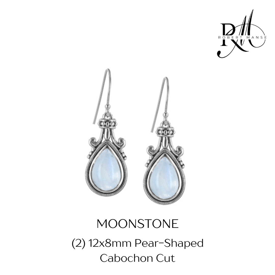 Gem RoManse Genuine Gemstone Sterling Silver Drop Earring