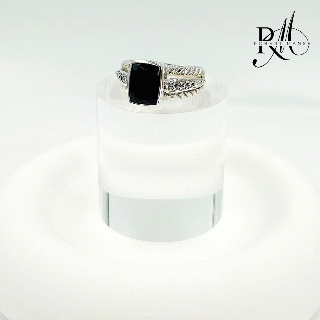Gem RoManse Gemstone & Sterling Silver Cable Ring