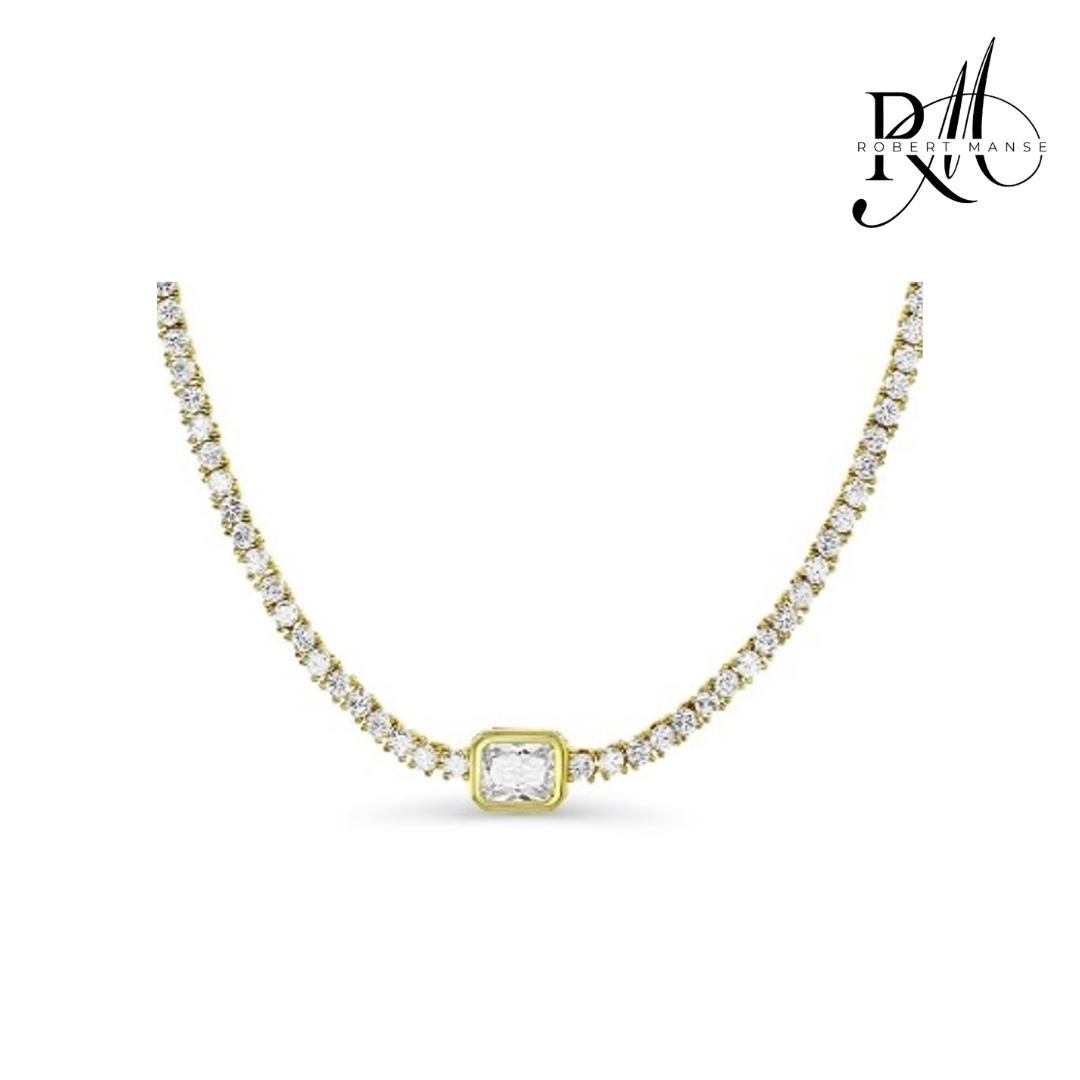Mother's Day Blowout: CZ RoManse Station Tennis Necklace