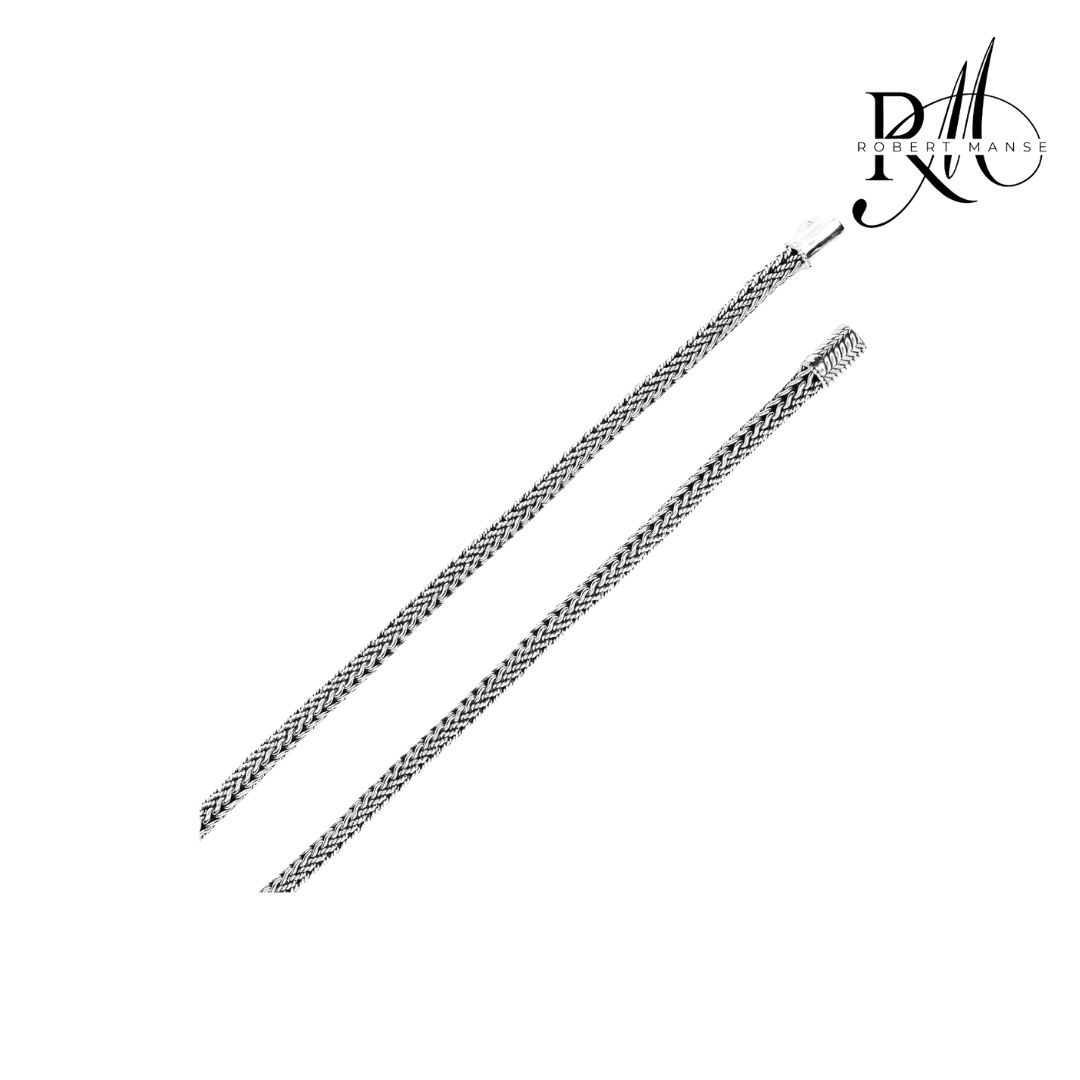 Bali RoManse Woven 22" Sterling Silver Chain Necklace