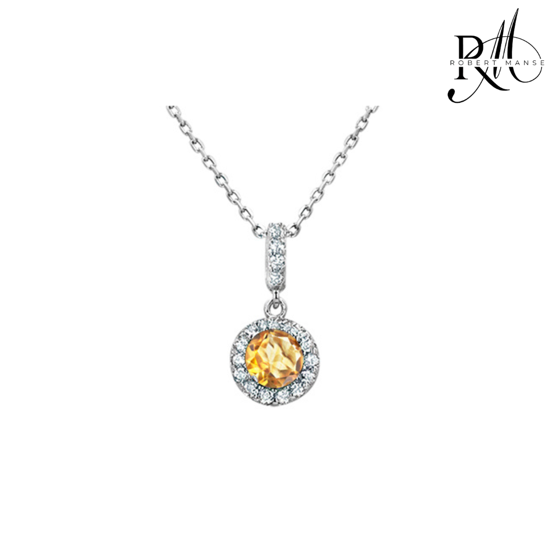 Gem RoManse Gemstone Drop Sterling Silver Necklace
