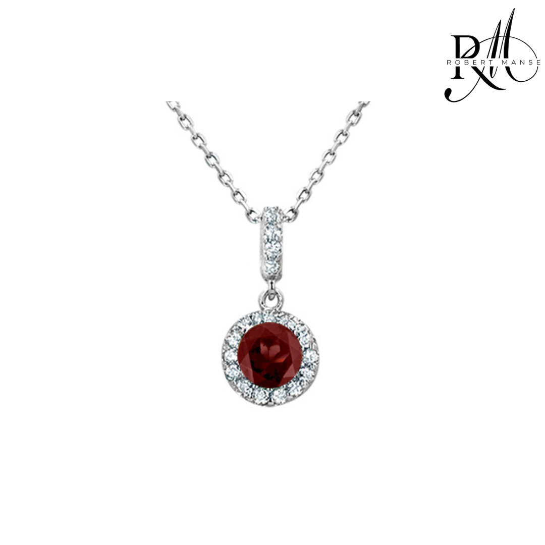 Gem RoManse Gemstone Drop Sterling Silver Necklace