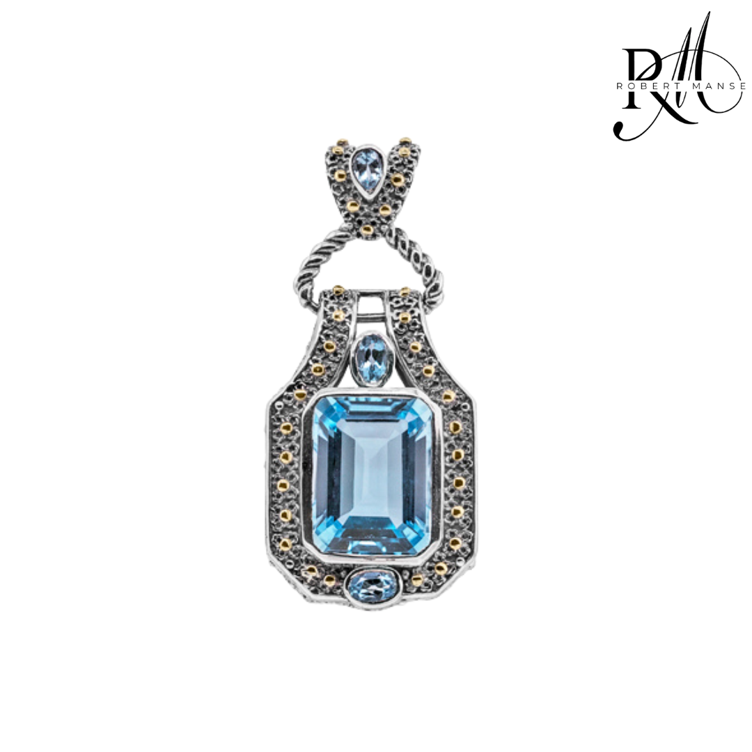 Gem RoManse Sterling Silver Pendant with 18K Accents
