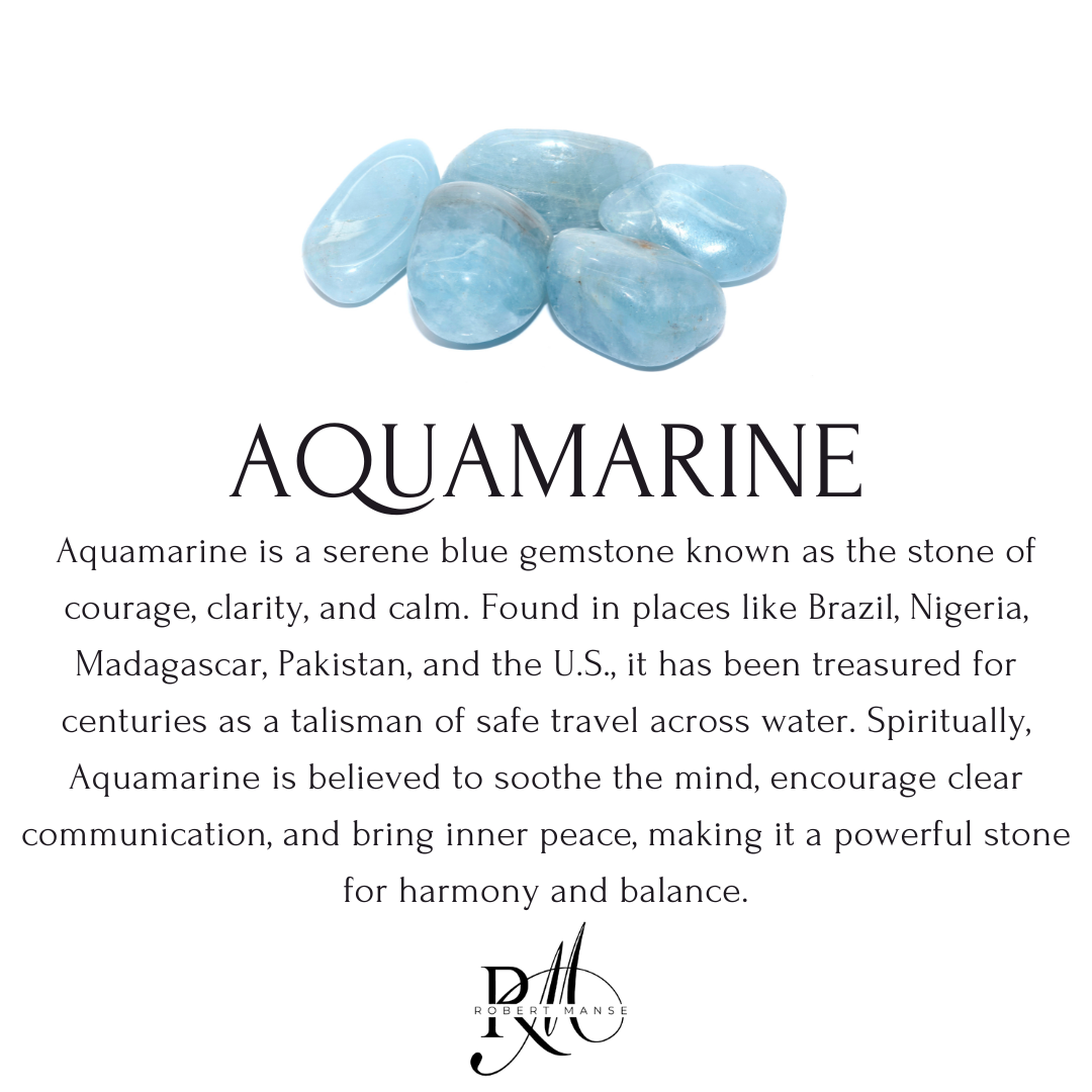 Gem RoManse Milky Aquamarine & Blue Topaz Sterling Silver Pendant