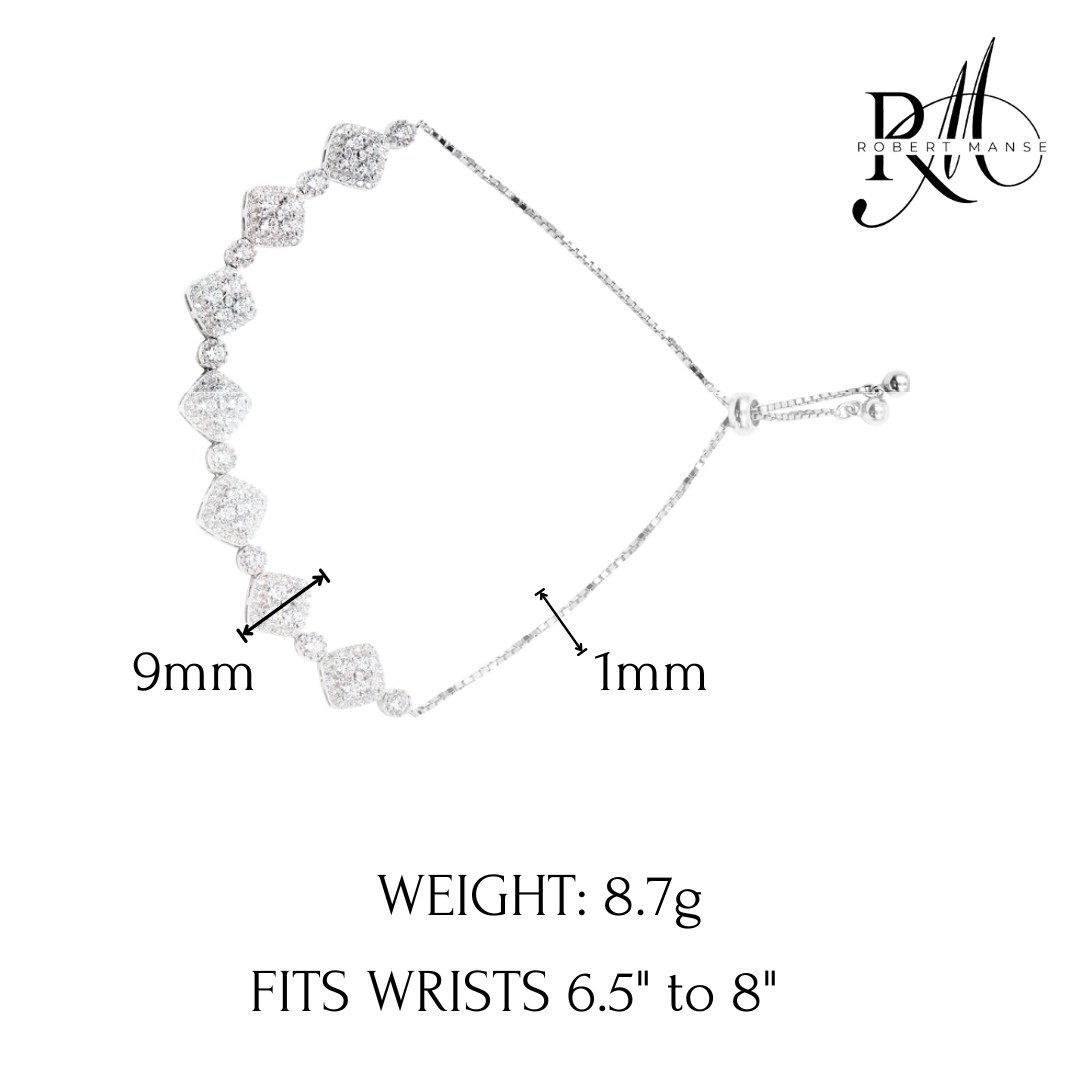 CZ RoManse Adjustable Tennis Bracelet