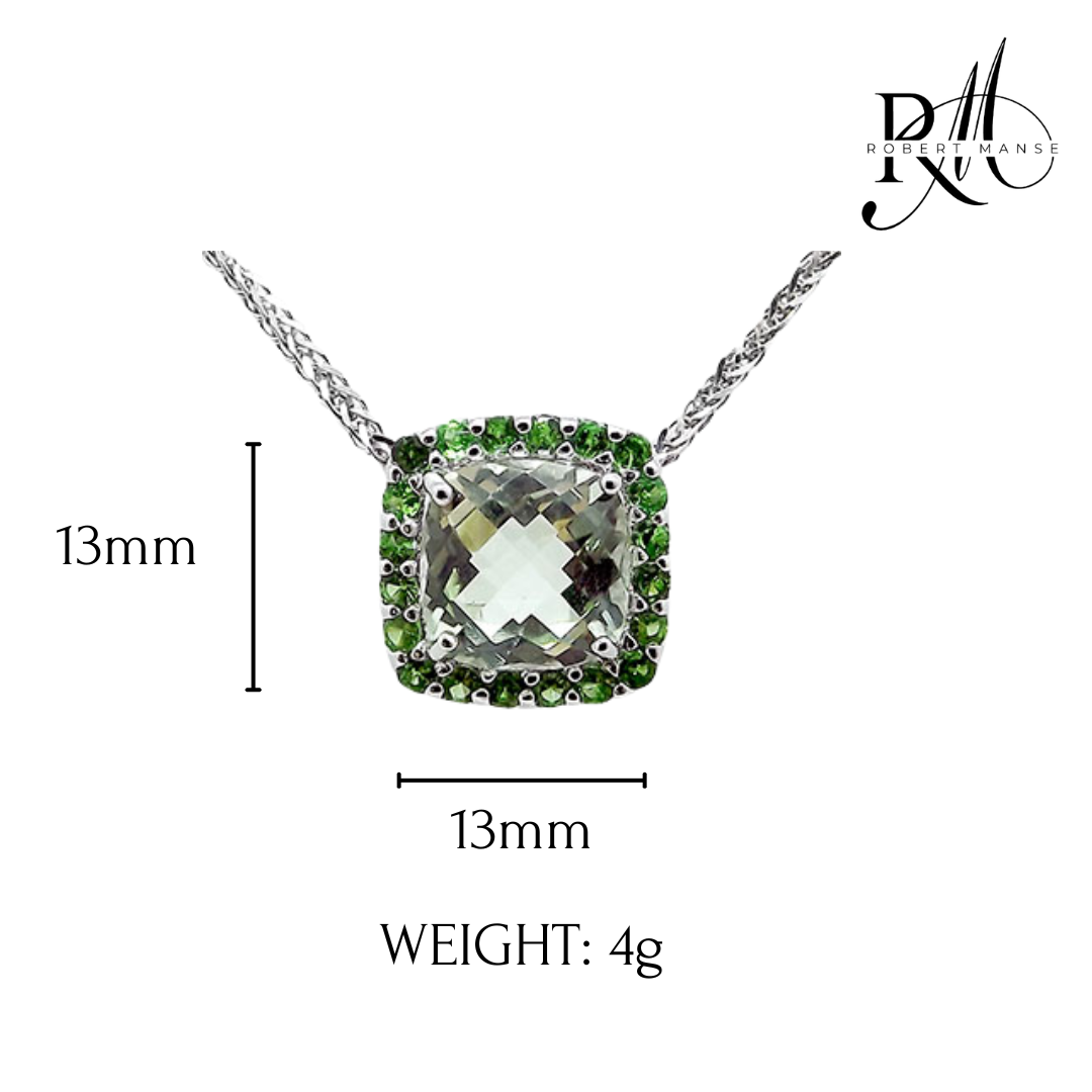 Gem RoManse Sterling Silver Slider Pendant Necklace