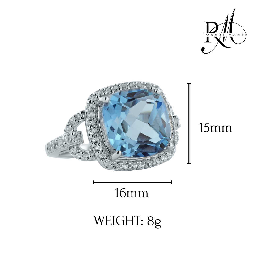 Gem RoManse Buckle Sterling Silver Cocktail Ring