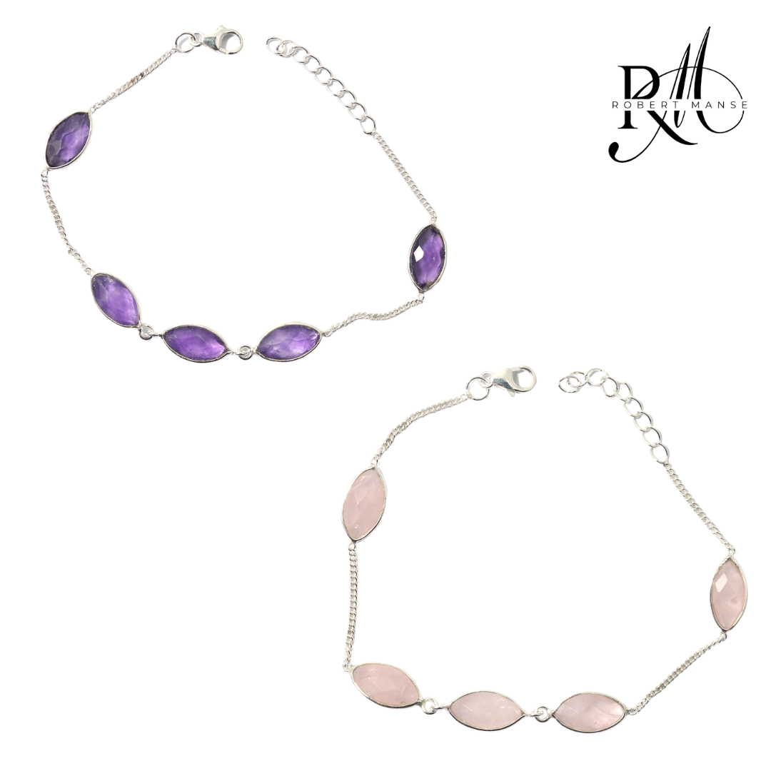 Gem RoManse Marquise Sterling Silver Bracelets
