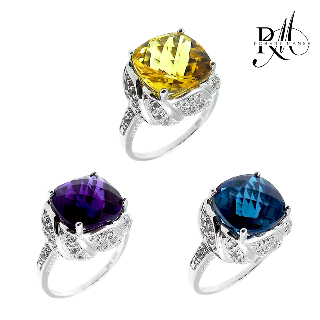 Gem RoManse Chroma Gemstone Sterling Silver Cocktail Ring
