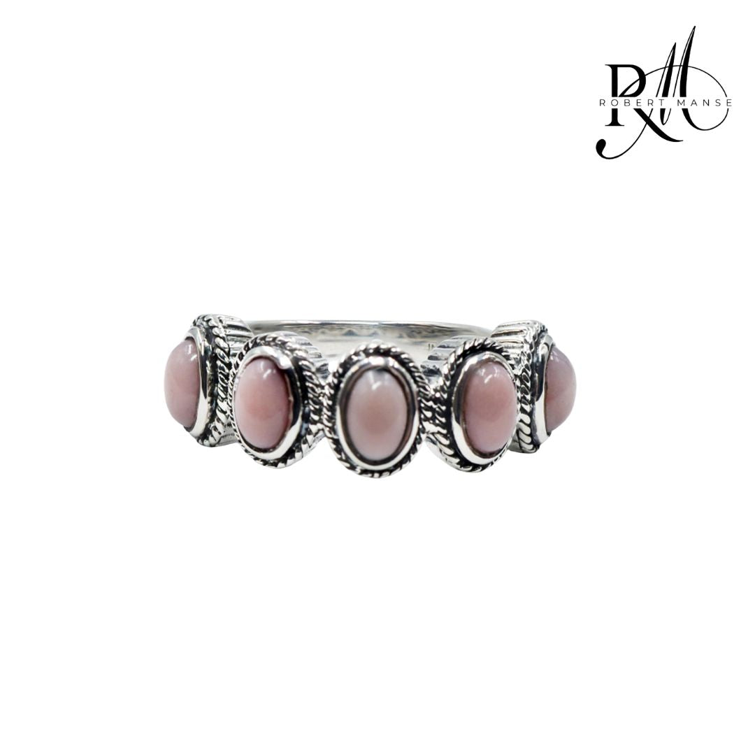 Gem RoManse 5-Stone Sterling Silver Ring