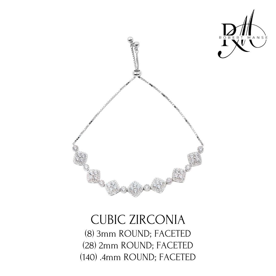CZ RoManse Adjustable Tennis Bracelet