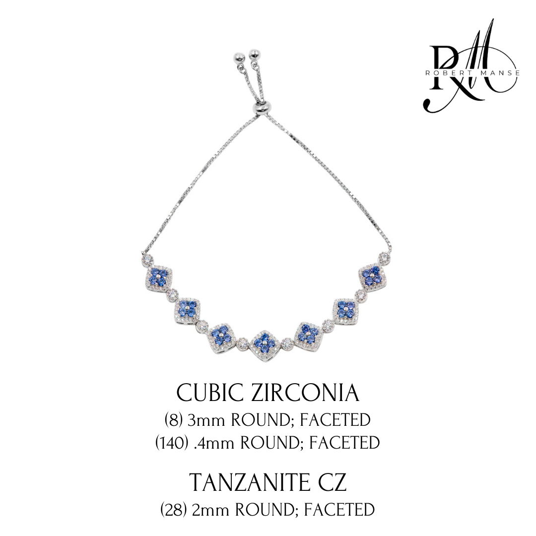 CZ RoManse Adjustable Tennis Bracelet