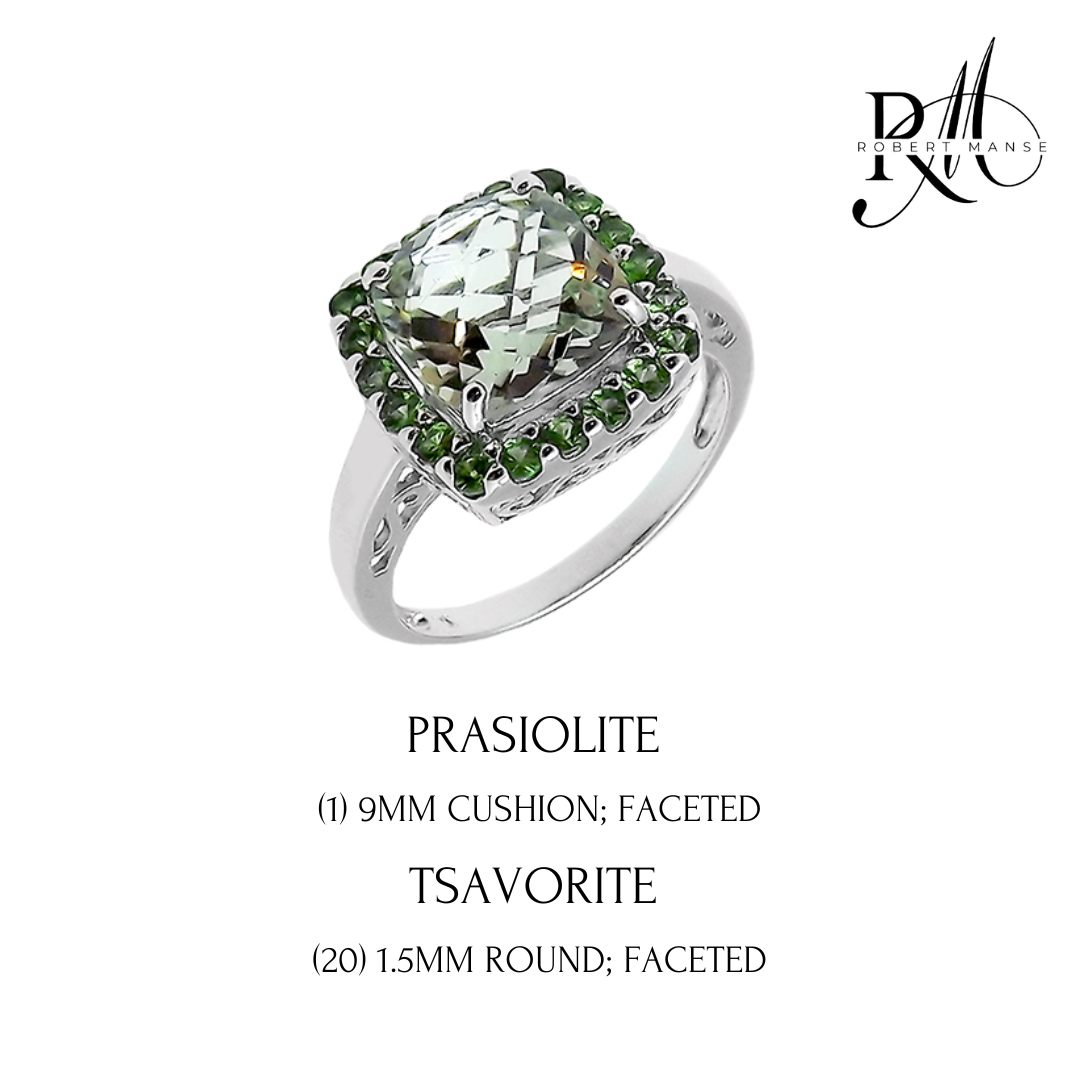 Gem RoManse Rhodium Plated Sterling Silver Cocktail Ring