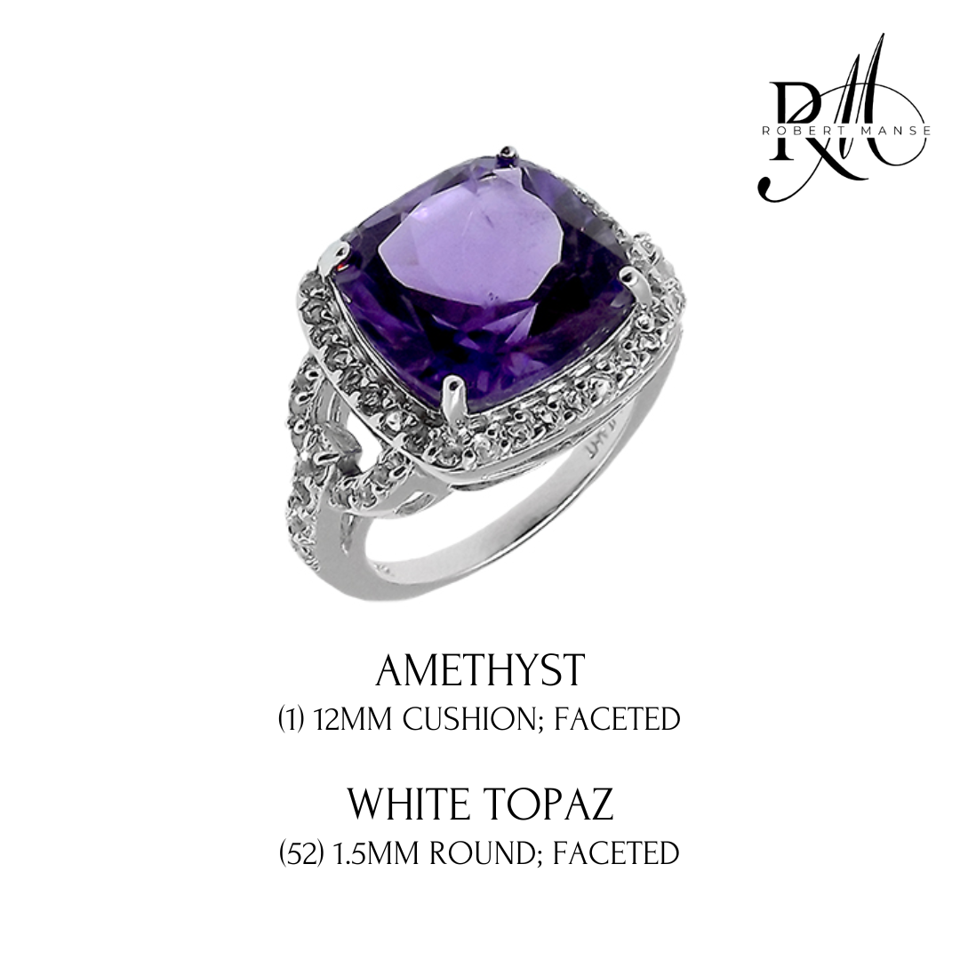 Gem RoManse Buckle Sterling Silver Cocktail Ring