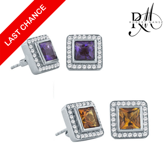 Gem RoManse Sterling Silver & Gemstone Stud Earrings