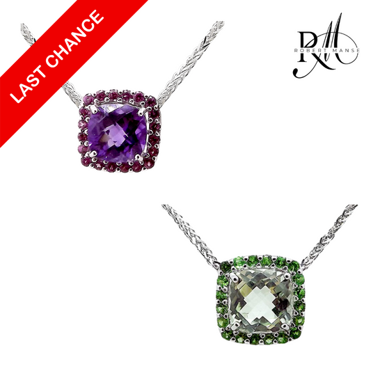 Gem RoManse Sterling Silver Slider Pendant Necklace