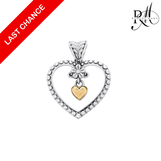 Bali RoManse Two-Tone Open Heart Tulang Naga Necklace