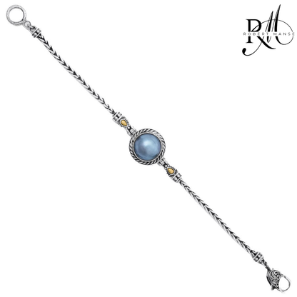 Bali RoManse Mabe Pearl Tulang Rusa Sterling Silver Bracelet