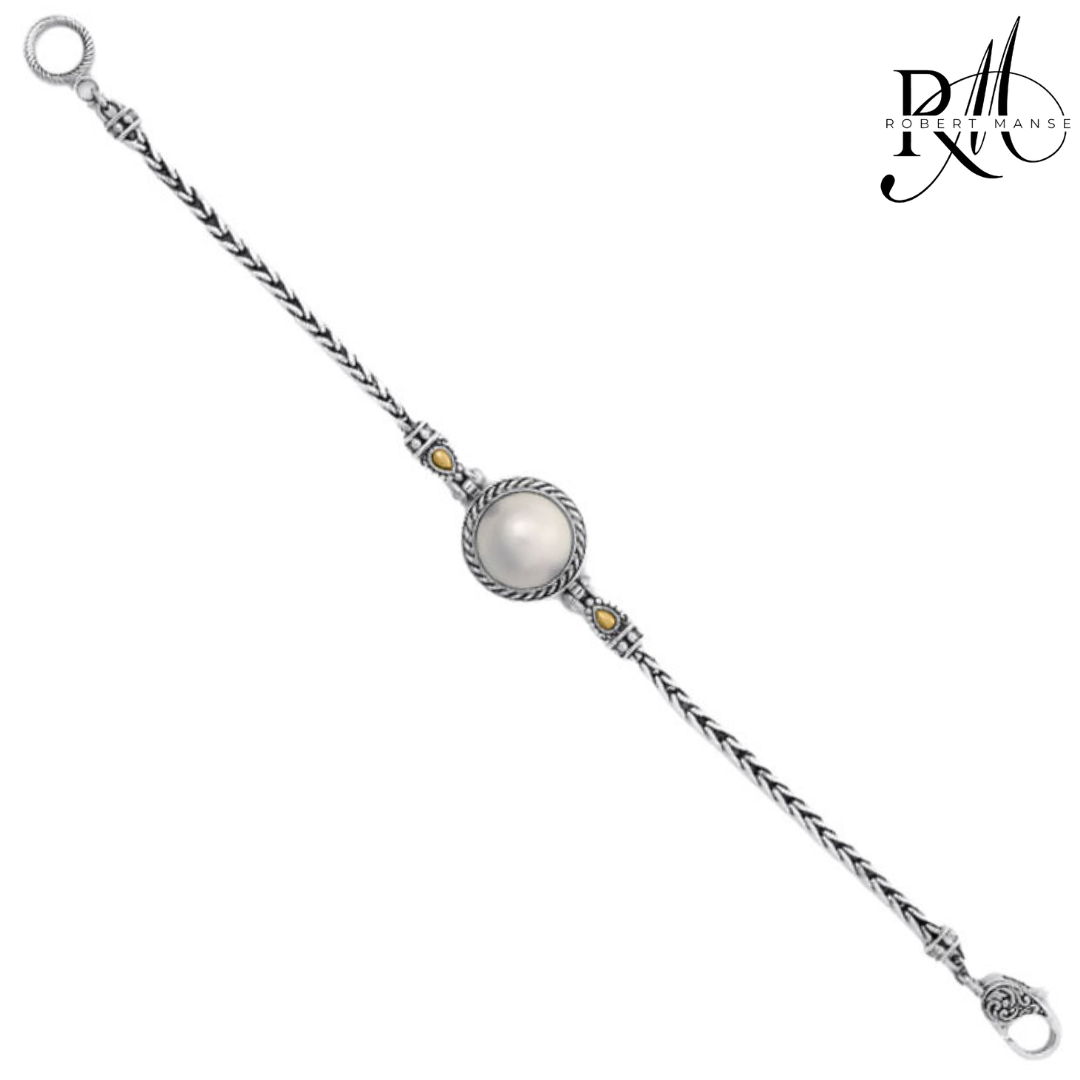 Bali RoManse Mabe Pearl Tulang Rusa Sterling Silver Bracelet