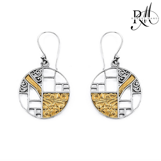 Bali RoManse Mosaic Waterfall 18K Gold & Sterling Silver Earrings