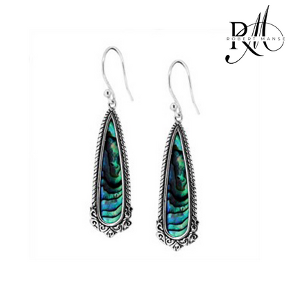 Bali RoManse Sterling Silver & Shell Elongated Dangle Earrings