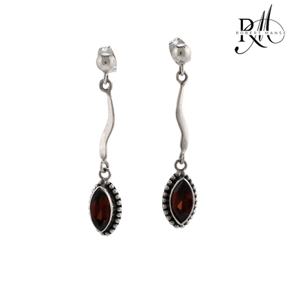 Bali RoManse Marquise Gemstone Sterling Silver Dangle Earrings