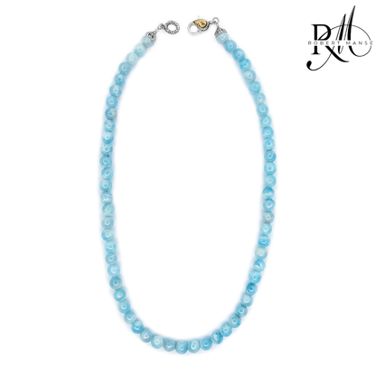 Bali RoManse Gemstone Beaded Strand Sterling Silver Necklace