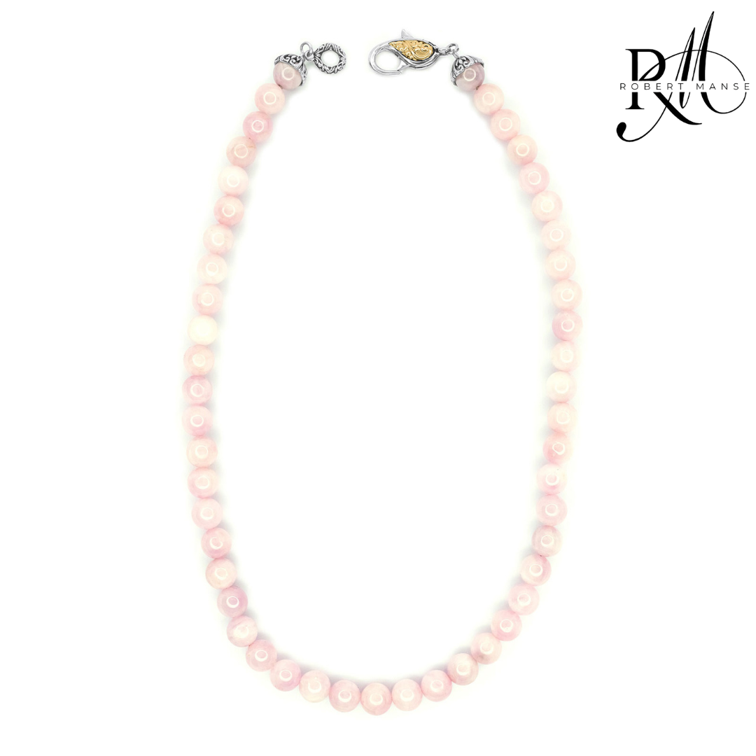 Bali RoManse Gemstone Beaded Strand Sterling Silver Necklace