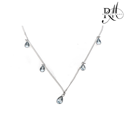 Bali RoManse Gemstone Station Sterling Silver Necklace