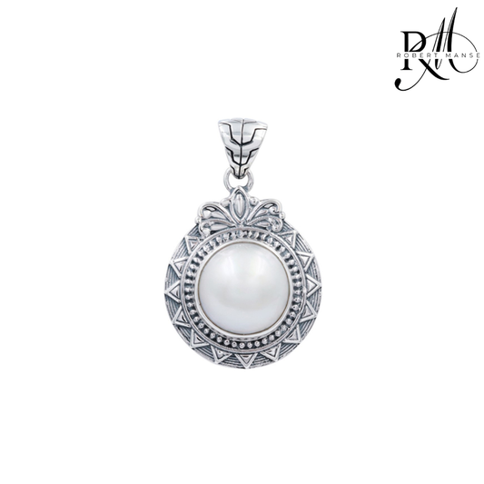 Bali RoManse Mabe Pearl Sunburst Sterling Silver Pendant