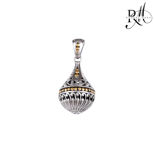 Bali RoManse Two-Tone Scrollwork Orb Pendant