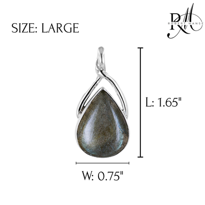 Bali RoManse Labradorite Infinity Sterling Silver Pendant