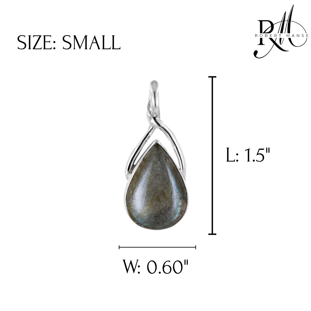 Bali RoManse Labradorite Infinity Sterling Silver Pendant