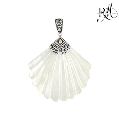 Bali RoManse Mother of Pearl Seashell Sterling Silver Pendant