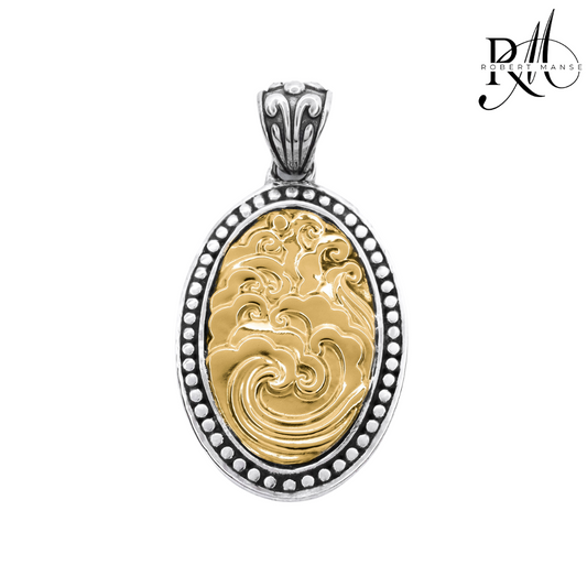 Bali RoManse Two-Tone Ocean Waves Pendant