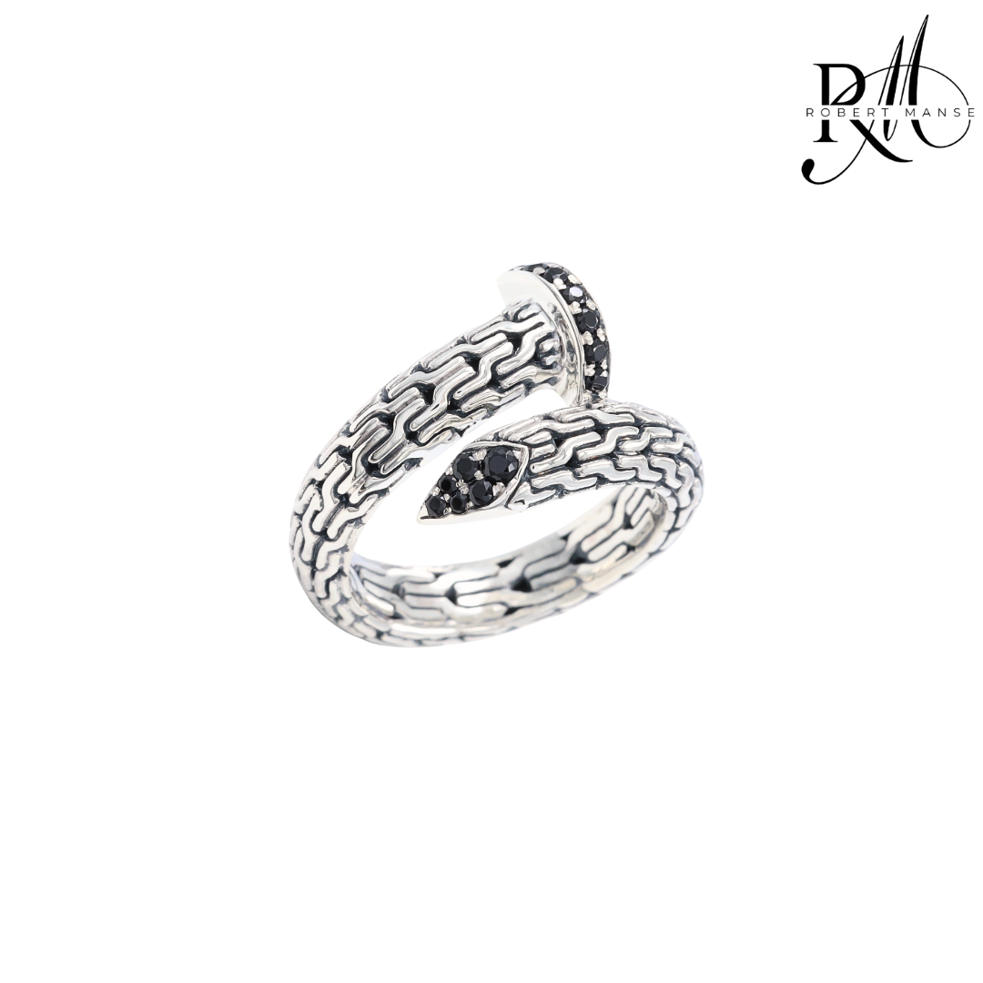 Bali RoManse Gemstone & Tulang Naga Nail Sterling Silver Ring