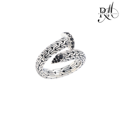 Bali RoManse Gemstone & Tulang Naga Nail Sterling Silver Ring