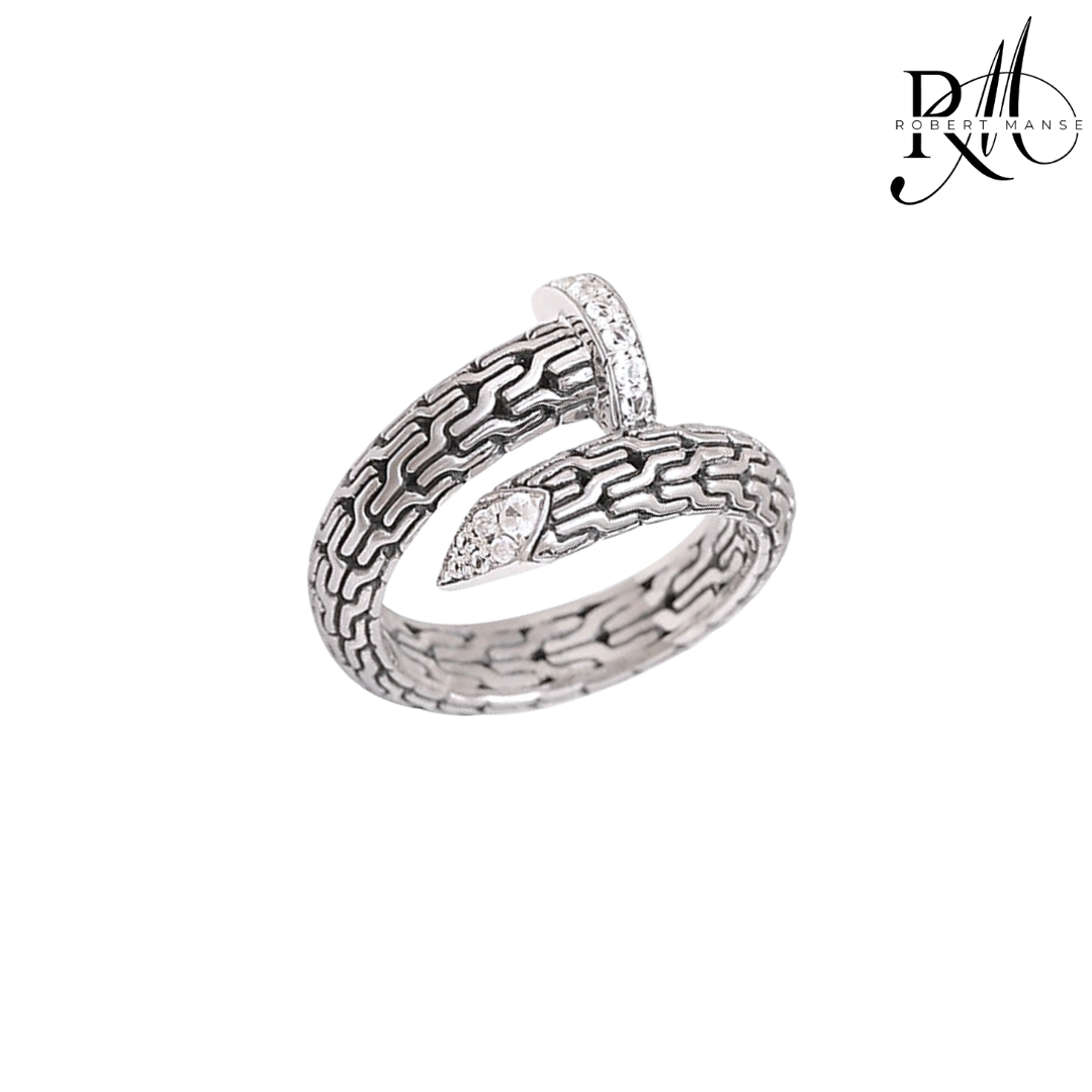 Bali RoManse Gemstone & Tulang Naga Nail Sterling Silver Ring