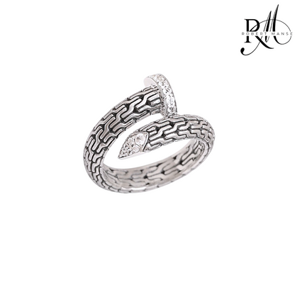 Bali RoManse Gemstone & Tulang Naga Nail Sterling Silver Ring