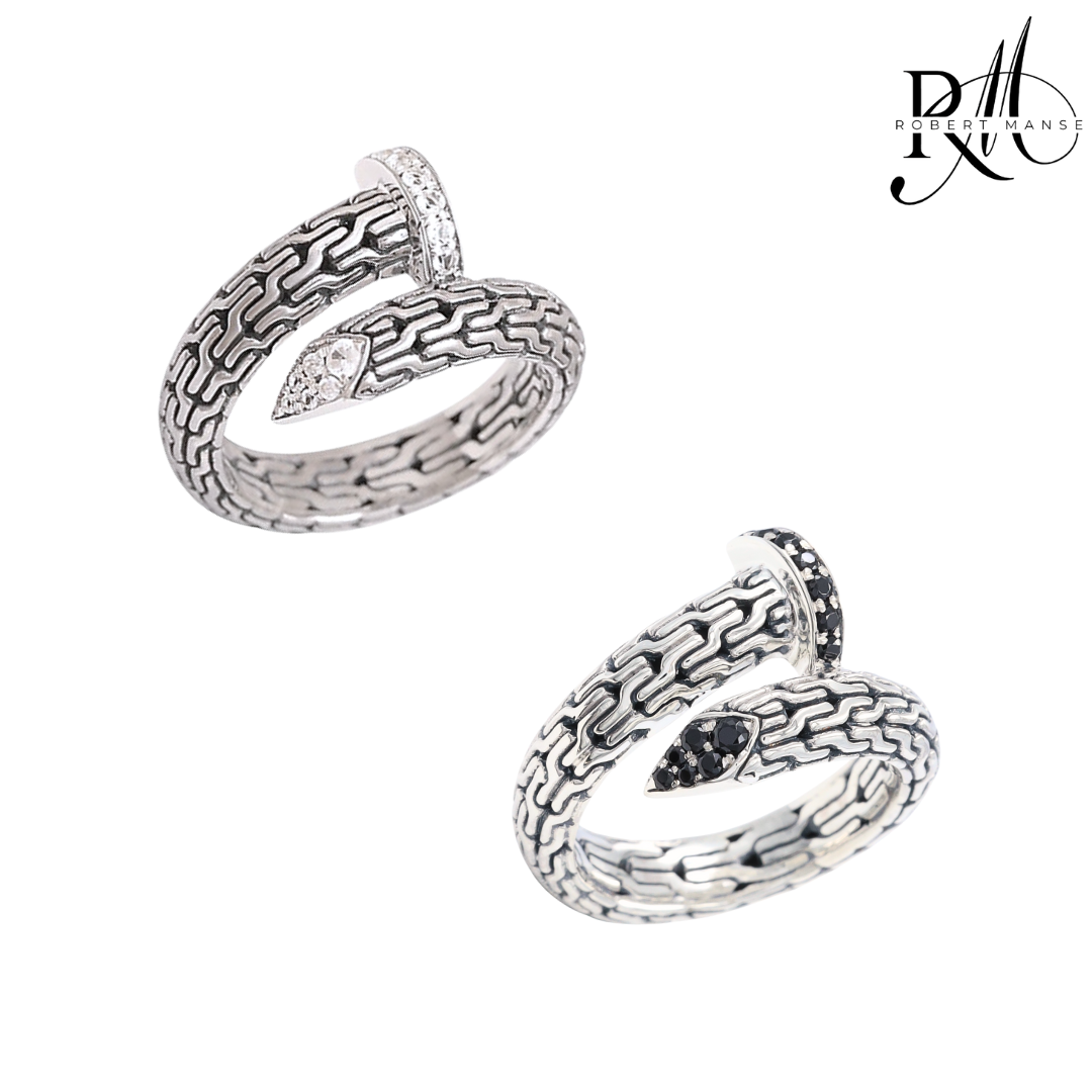 Bali RoManse Gemstone & Tulang Naga Nail Sterling Silver Ring