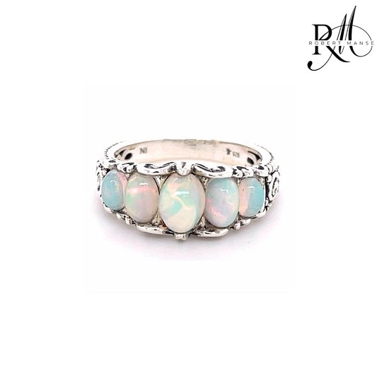 Gem RoManse Ethiopian Opal & Sterling Silver Ring